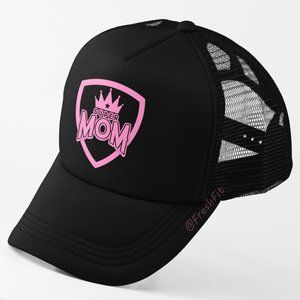 🆕Super Mom Black/Pink Foam Trucker Hat Mesh Snapback Cap